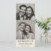 ヴィンテージフォトブースタイポグラフィQrcode 結婚's 招待状 (スタンド正面)