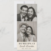 ヴィンテージフォトブースタイポグラフィQrcode 結婚's 招待状 (正面)