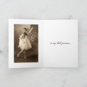 ヴィンテージフォトプリンセスダンスグリーティングカード カード (内部)