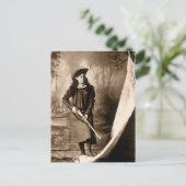 ヴィンテージフォトポートレート恋しく思、アニエオークリーとガン ポストカード (スタンド正面)