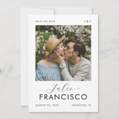 ヴィンテージフォトモノグラムロマンモダンツ結婚ス セーブザデート (正面)