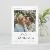 ヴィンテージフォトモノグラムロマンモダンツ結婚ス セーブザデート (スタンド正面)