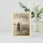 ヴィンテージフォトモンタージュ王アルバート、エリザベス女王 ポストカード (スタンド正面)