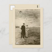 ヴィンテージフォトモンタージュ王アルバート、エリザベス女王 ポストカード (正面/裏面)