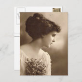 ヴィンテージフォトレディースポストカード ポストカード (正面/裏面)