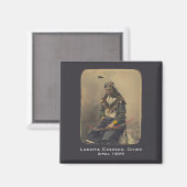 ヴィンテージフォト先住民アメリカンラコタインディアンチーフ マグネット (正面/裏面)