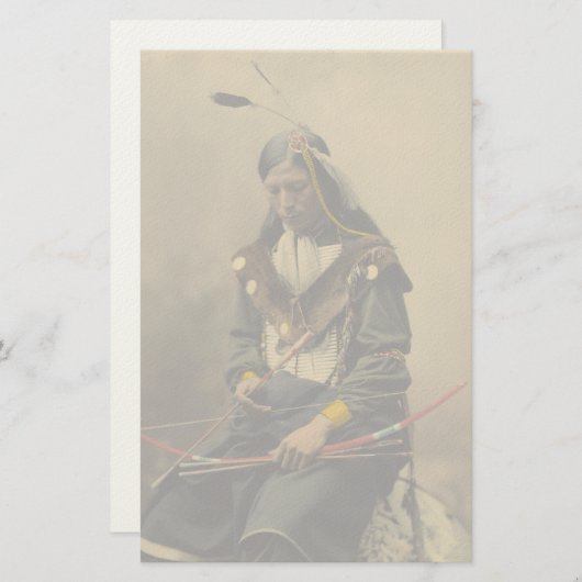 ヴィンテージフォト先住民アメリカンラコタインディアンチーフ 便箋 (正面/裏面)