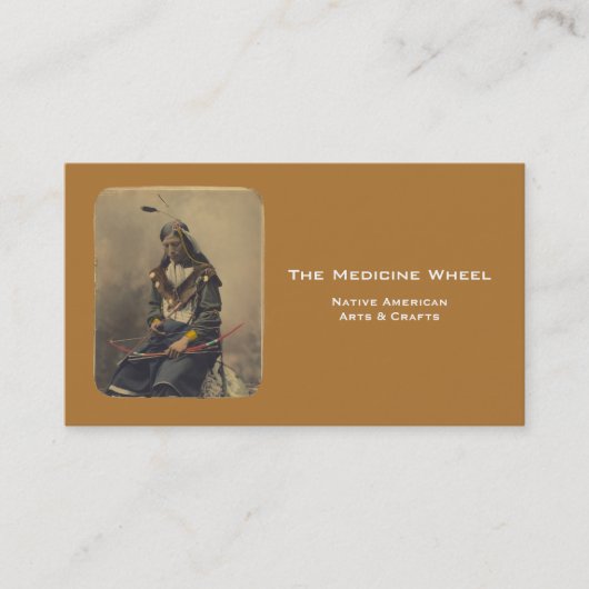 ヴィンテージフォト先住民アメリカンラコタインディアンチーフ 名刺 (正面)