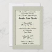 ヴィンテージフォト卒業パーティー招待状 招待状 (裏面)