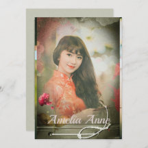 ヴィンテージフォト卒業パーティー招待状