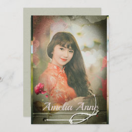 ヴィンテージフォト卒業パーティー招待状 招待状