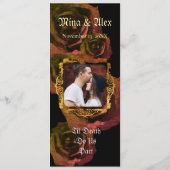 ヴィンテージフォト金ゴールド秋バラゴシック結婚ズ プログラム (裏面)