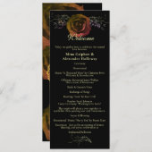 ヴィンテージフォト金ゴールド秋バラゴシック結婚ズ プログラム (正面/裏面)