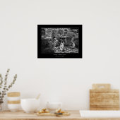 ヴィンテージフォルドソントラクター、ファインアート写真 ポスター (キッチン)