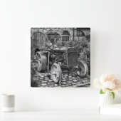 ヴィンテージフォルドソントラクター、ブレッドベリーホール スクエア壁時計 (ホーム)