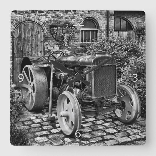 ヴィンテージフォルドソントラクター、ブレッドベリーホール スクエア壁時計 (正面)