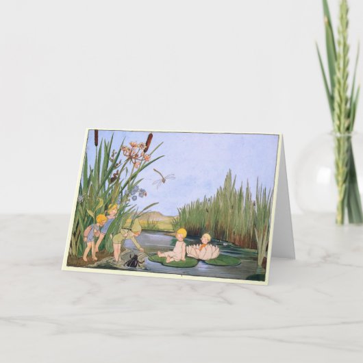 ヴィンテージフォレストの子供フレディランジェラーグリーティング カード (正面)