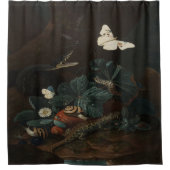 ヴィンテージフォレストの床の静止寿命 シャワーカーテン (正面)