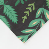 ヴィンテージフォレストフローラシームレスデザイン フリースブランケット (角)