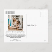 ヴィンテージフォントシンプルフォトクリモダンスマス シーズンポストカード (裏面)