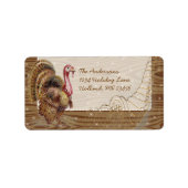 ヴィンテージフォント感謝祭グリーティングアンティークはがき ラベル (正面)