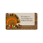 ヴィンテージフォント感謝祭グリーティングアンティークはがき ラベル (正面)