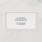 ヴィンテージフォント |ステッチ済みレザー |高ファッション 名刺 (裏面)