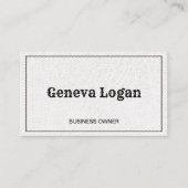 ヴィンテージフォント |ステッチ済みレザー |高ファッション 名刺 (正面)