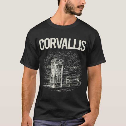 ヴィンテージフォンブース コーバリス Tシャツ (正面)