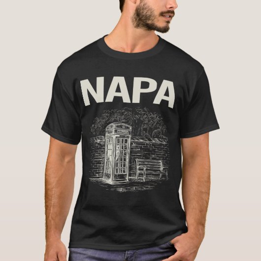 ヴィンテージフォンブース ナパ Tシャツ (正面)