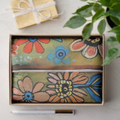 ヴィンテージフォークの鮮やかなおもしろい色 薄葉紙 (ギフト)