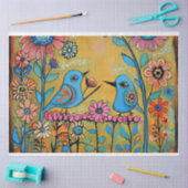 ヴィンテージフォークの鮮やかなおもしろい色 薄葉紙 (クラフト)