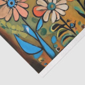 ヴィンテージフォークの鮮やかなおもしろい色 薄葉紙 (詳細)