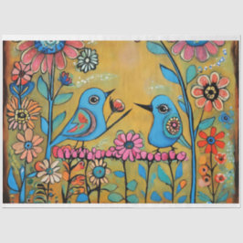 ヴィンテージフォークの鮮やかなおもしろい色 薄葉紙