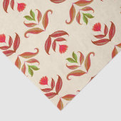 ヴィンテージフォークアートフローラプリントコージー素朴秋 薄葉紙 (詳細)