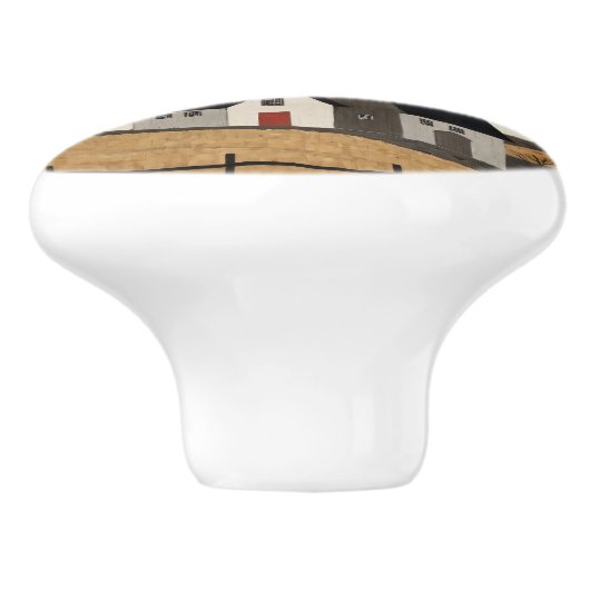 ヴィンテージフォークアートヴィレッジシーン セラミックノブ (側面)