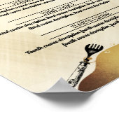 ヴィンテージフォークフェイク金ゴールドイベントケータリング ポスター (角)