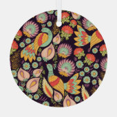 ヴィンテージフォークフローラバードオーナメント ガラスオーナメント (裏面)