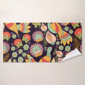 ヴィンテージフォークフローラバードオーナメント バスタオル (バスタオル)