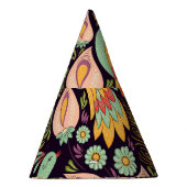 ヴィンテージフォークフローラバードオーナメント パーティーハット (右)