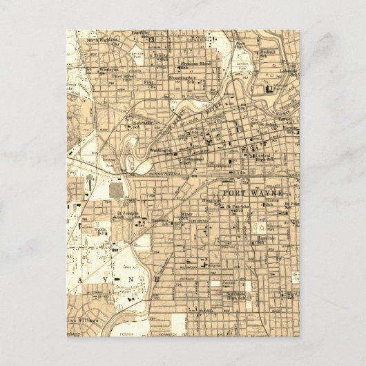 ヴィンテージフォートウェインインディアナ ポストカード (正面)
