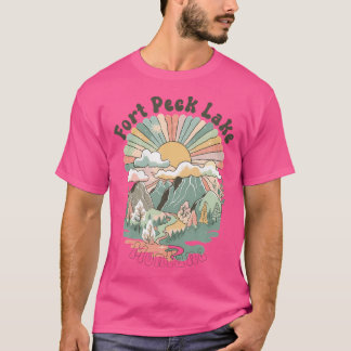 ヴィンテージフォートペックレイクモンタナマウンテンズハイキングス Tシャツ