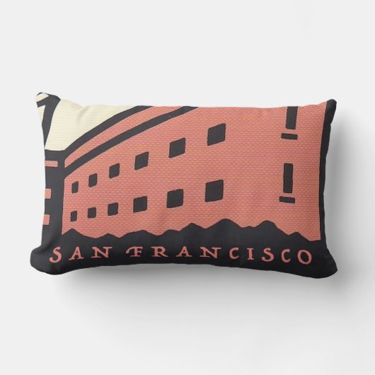 ヴィンテージフォートポイントトラベルランバーピロー ランバークッション (正面)