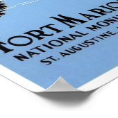 ヴィンテージフォートマリオンナショナルモニュメントプリント ポスター (角)