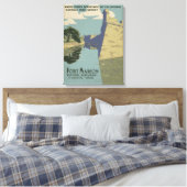ヴィンテージフォートマリオンフロリダアメリカ旅行ポスター キャンバスプリント (インサイチュ (寝室))