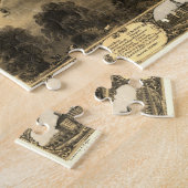 ヴィンテージフォートワイン・インディアナの写真地図(1868) ジグソーパズル (側面)