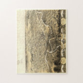 ヴィンテージフォートワイン・インディアナの写真地図(1868) ジグソーパズル (縦)