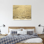 ヴィンテージフォートワーステキサス州の写真地図(1876) キャンバスプリント