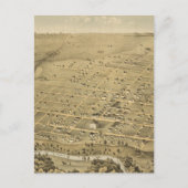 ヴィンテージフォートワーステキサス州の写真地図(1876) ポストカード (正面)