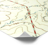 ヴィンテージフォートワーステキサス州の地図(1955) ポスター (角)